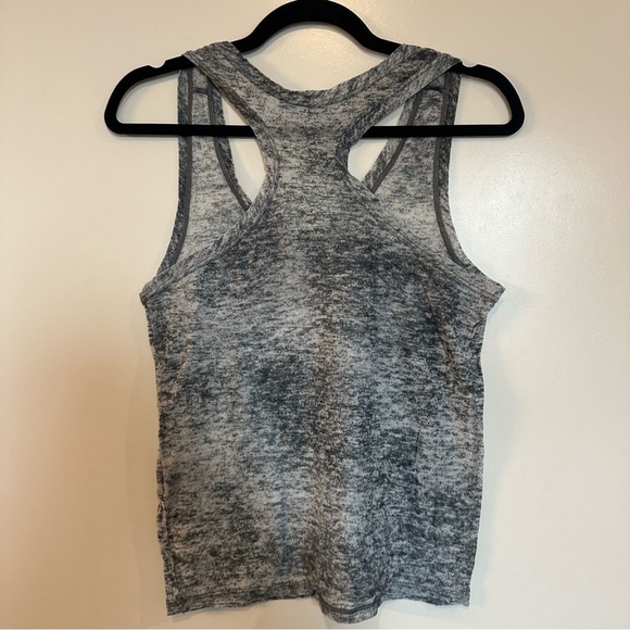Alexander Wang Heather Grey Feathered Racerback Tank Top size medium women’s - Picture 2 of 7